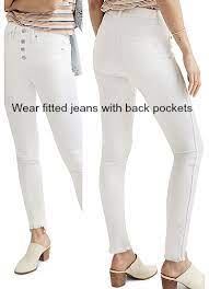 Jeans constantly slide down your body. How To Dress When You Have A Flat Bum Fabulous After 40