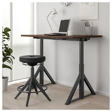 Idasen Desk Sit Stand Brown Dark Gray 47 1 4x27 1 2 Ikea Ikea Desk Beige Desks