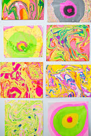 Easy Diy Paper Marbling At Home Hello Wonderful Easy Art Projects Arts And Crafts For Kids Easy Arts And Crafts
