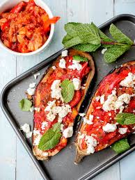 Gefullte Auberginen Turkische Art Ein Einfaches Low Carb Rezept Rezept Gefullte Auberginen Rezepte Gefullte Auberginen Rezepte