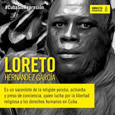 CubaSinRepresión Loreto Hernández García es líder yoruba en Cuba y preso de  conciencia Exigimos a @DiazCanelB su liberación inmediata 📖 Conoce su  historia en el libro "Imágenes de Rebeldía" https://t.co/05X6Xni6oe