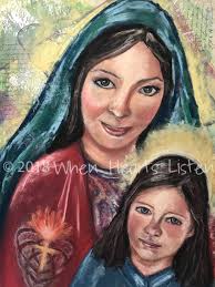 St. Anne, Painting of St. Anne, Mother of Blessed Virgin, Patron of  Expectant Mothers, Pastel Painting, Religious Painting
