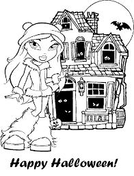 Girls would find it amply interesting. Bratz Coloring Pages Bratz Halloween Coloring Page Coloring Home