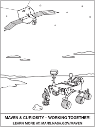 Pin by robin tarrer on coloring pages. Maven And Curiosity Rover Coloring Sheet Nasa S Mars Exploration Program