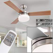 Ceiling fans may still be notorious for being eyesores, but plenty of models now exist without the gaudy candelabra lights and annoying pull chains. Ceiling Fan Fan Remote Control Lighting Ceiling Lamp Globo Alana 0333 Etc Shop