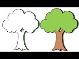 تعلم طريقة رسم شجرة بطريقه سهله للأطفال Drawing Tree Youtube