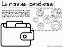 la monnaie canadienne cahier interactif math activities money interactive journals coloriage orange