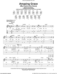 Click the play button to preview this arrangement. Tomlin Amazing Grace My Chains Are Gone Sheet Music For Guitar Solo Easy Tablature V2