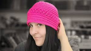 Crochet Beanie Jazzy Pink Pattern