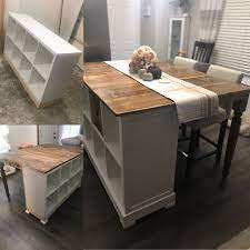 Ikea hack craft room table. Ikea Shelf Into Kitchen Island Ikea Shelves Kitchen Ikea Diy
