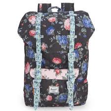 Little america 18l patterned backpack unisex. Herschel Supply Co Little America Mid Volume Backpack Black Floral Women S Fashion Bags Wallets Backpacks On Carousell