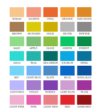 Skyline Series Color Chart