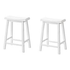 Shop for black 24 saddle barstool online at target. Monarch 24 Saddle Seat Bar Stools In White Set Of 2 I 1533