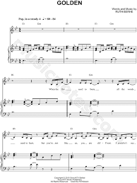 Ruth B Golden Sheet Music In Bb Major Transposable Download Print Sku Mn0165215