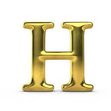 Shiny Gold Capital Letter H Stock Photo Lettering Stock Photos Royalty Free Images
