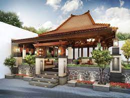 Gambar desain rumah joglo dan limasan teras pendopo hingga hunian. Desain Teras Joglo Minimalis Radea