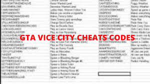 Gta Vice City Top 15 Amazing Cheat Codes Coding Vice Cheating
