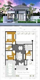 One Side Firewall 3 Bedroom House Plan Bungalow House Design Minimal House Design One Storey House
