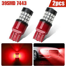 Ironwalls Led 7443 Strobe Blinking Flashing Brake Light Bulb Safety Warning Red Auto Parts And Vehicles Car Truck Led Light Bulbs Magenta Cl