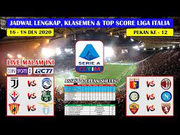 Jadwal Liga Italia Malam Ini Live Rcti Juventus Vs Atalanta Liga Italia Serie A 2020 2021 Youtube