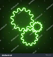 Settings Sign Illustration Green Neon Icon Stock Vector (Royalty Free)  1524638462 | Shutterstock