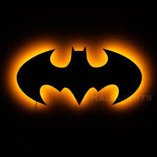 Batman Sign Light Illuminated Batman Logo Wall Sign 1998 Batman Emblem Led Night Light Lamp Batman Room Batman Lamp Batman Sign
