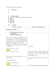 Writer uses an opposite idea to make the meaning clear. Red Riding Hood Lesson Plan