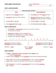 Our bodies generate this nutrient through food. Acids And Bases Worksheet