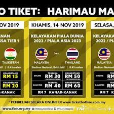 Indonesia dah mayan bagus, walau. Harga Tiket Malaysia Vs Indonesia Kelayakan Piala Dunia 19 11 2019
