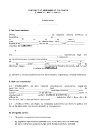 Model Contract Comodat Auto Model Contract Model Contract