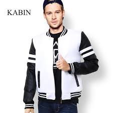 kabin 2015 herbst fruhling herren baseball jacke mode hip hop stil scuba stoff und leder patchwork bomber jacke manner jacken mode manner jacken hip hop stil
