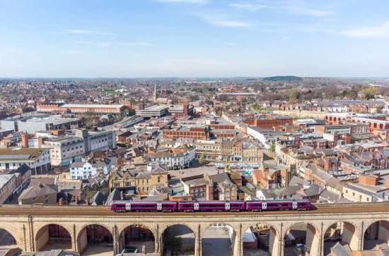 Local view of Mansfield in Nottinghamshire