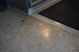 Flooring system contractor shall perform inspection of actual site conditions prior to start of 3.04.4. Polished Concrete Transition To Quartz Epoxy System With A Cove Base Stained Concrete Polished Concrete Cove Base