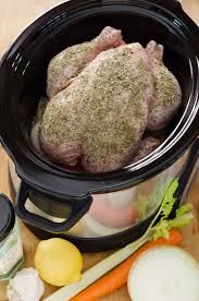 I prefer to make chicken stock in the slow cooker on weeknights when we've eaten roasted chicken for dinner. Crockpot Whole Chicken Roasted Chicken In Slow Cooker