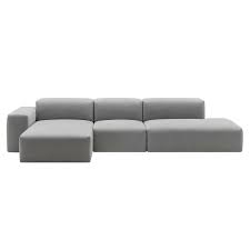 Blue gray color 3pcs fabric sectional sofa chaise and storage ottoman kassa mall home furniture. Basta Cubi Sectional Sofa Chaise Longue Open End Right Finnish Design Shop