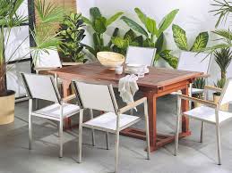 Hudson stone wash finish extending dining table. Extending Acacia Garden Dining Table 160 220 X 90 Cm Dark Wood Toscana Beliani De