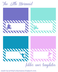 The Little Mermaid Fold Over Templates Free Printables Mermaid Party Food Labels Mermaid Party Printables Mermaid Theme Party