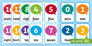 They have a free center with the option card number in corners to allow a draw after the game. Number Flash Cards 1 20