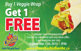 Church S Chicken Coupons Veggie Wraps Snack Recipes Free Coupons