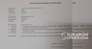 Contoh surat pernyataan persetujuan tugas belajar untuk pegawai atau karyawan. Sekolah Di Kota Sukabumi Dilarang Paksa Siswa Belajar Tatap Muka Walaupun Zona Hijau