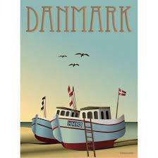 Original vintage original posters for sale from denmark. Vissevasse Poster Mit Danemark Die Fischerboote 15x21 Cm Living Isadisakids