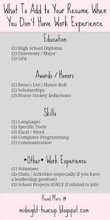 How To Write A Resume When You Have No Work Experience Resume Skills Job Resume Examples Resume Advice