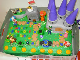 It is made by the princess herself according to toad as well as the ribbon on the side of the cake in the original game. Mario Birthday Cakes The Ultimate Super Mario Birthday Party Elizabeth S Kitchen Diary Barbrasa