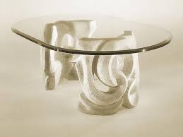 3.4 out of 5 stars. Table With Base In Stone And Top In Glass Idfdesign