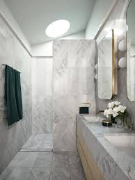 This bathroom is covered in marble for the floor and shower area that makes it looks so stunning and elegant. Best 60 Modern Bathroom Marble Walls Design Photos And Ideas Dwell