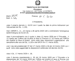 We did not find results for: Decreto Presidente Del Tribunale Di Firenze N 64 Dell 11 Maggio 2020 Camera Civile Firenze