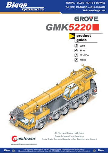 Grove GMK5220 All Terrain Crane