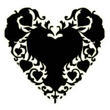 Free Clipart Picture of a Victorian Heart Shape
