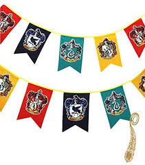 Birthday Decor For Harry Flag Potter Mur Banniere Gryffondor Poufsouffle Ravenclaw Serpentard Maison Decor Flag 3m 12pcs Poudlard Ravenclaw Gryffindor