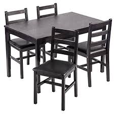 Start with a traditional or modern dining room table, chairs and dining bench for formal dinners and entertaining. Dining Table Set 5 Pieces Kitchen Dining Table With 4 Dining Chairs Pine Wood Kitchen Dinette Table Buy Online In Guernsey At Guernsey Desertcart Com Productid 61283435